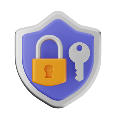 Password Shield Protection  3D Icon