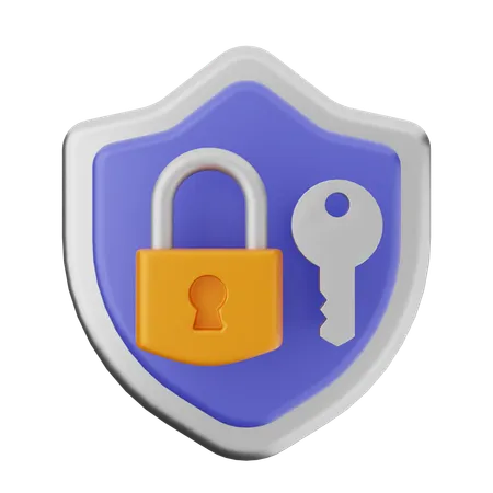 Password Shield Protection  3D Icon