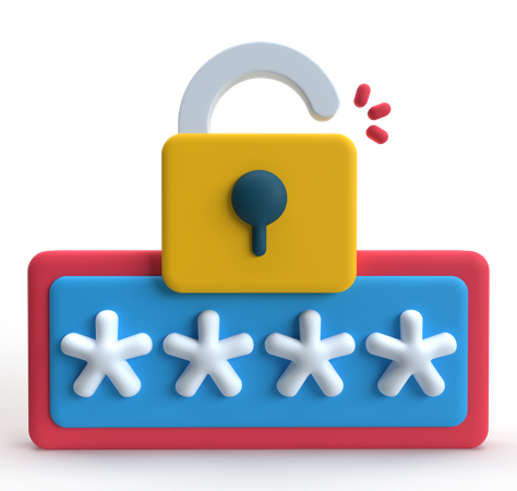 Password Unlock  3D Icon