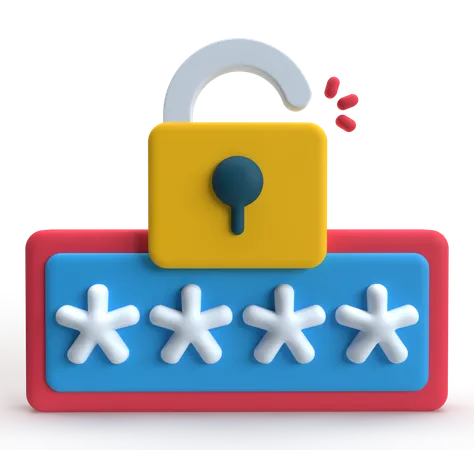 Password Unlock  3D Icon