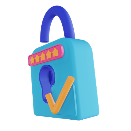 Password Unlock  3D Icon