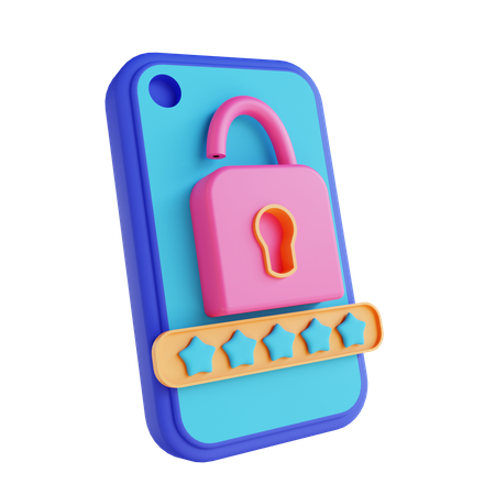 Password Unlock  3D Illustration