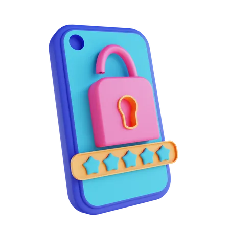 Password Unlock  3D Illustration