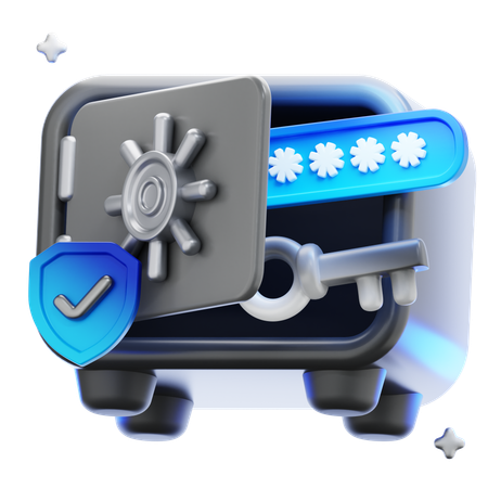 パスワードボールト  3D Icon
