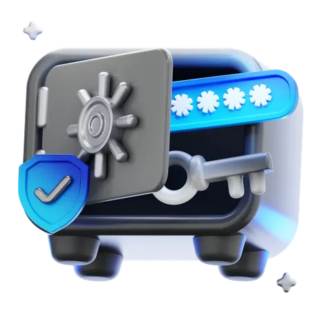 パスワードボールト  3D Icon