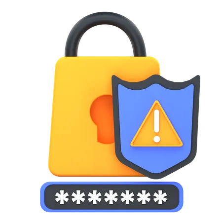 Password Warning  3D Icon