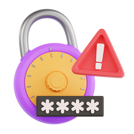 Password Warning  3D Icon