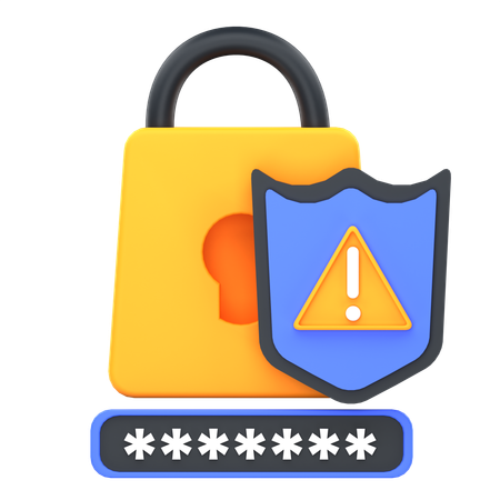 Password Warning  3D Icon
