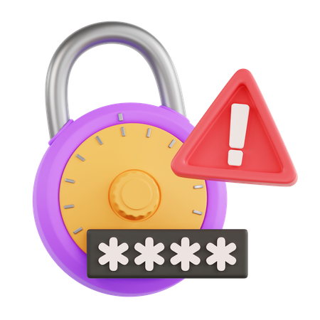Password Warning  3D Icon