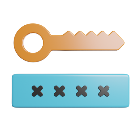 Passwort  3D Icon
