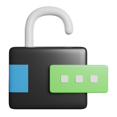 Passwort entsperren  3D Icon