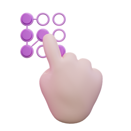 Passwort-Handbewegung  3D Icon