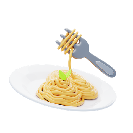 Pasta  3D Icon