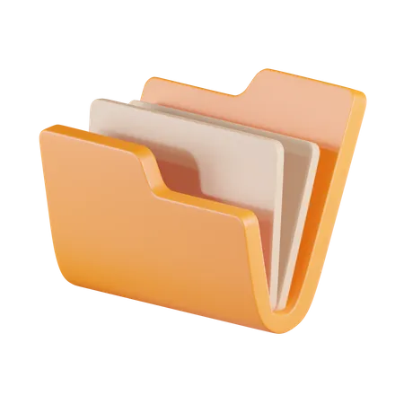 Arquivo aberto de pasta  3D Icon