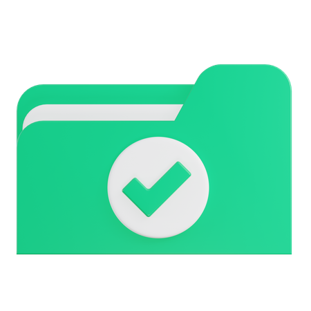 Pasta aceitar  3D Icon