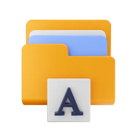 Pasta alfabeto  3D Icon