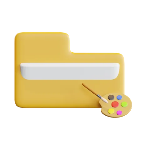 Pasta de arte  3D Icon