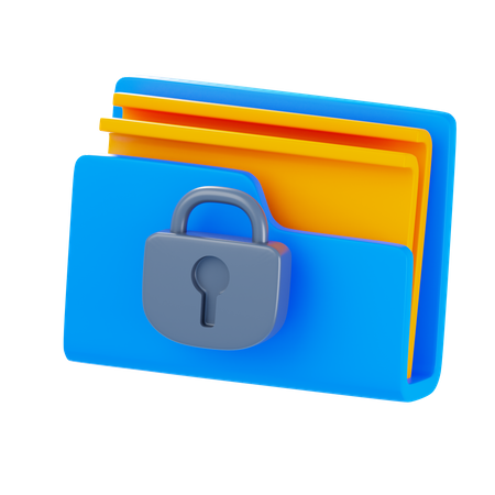 Pasta bloqueada  3D Icon