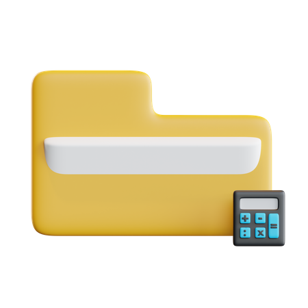 Pasta calculadora  3D Icon