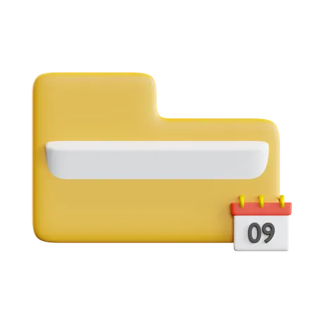 Calendário de pastas  3D Icon