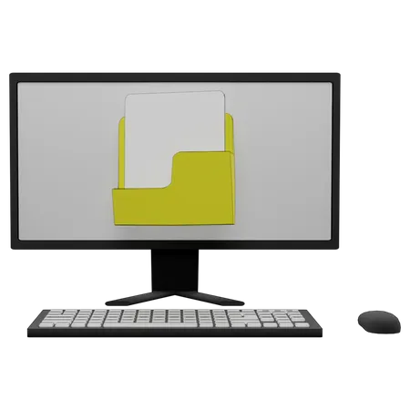 Ilustracao 3 D De Dados E Computador 3D Icon