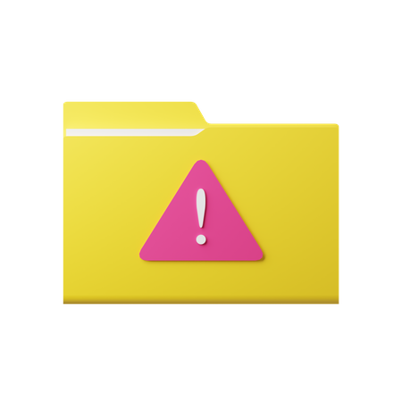 Pasta de alerta  3D Icon