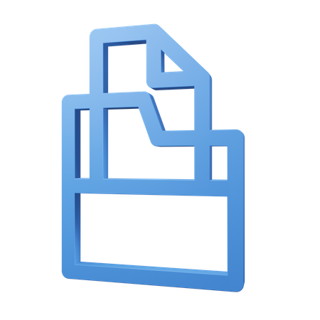 Pasta de arquivo  3D Icon