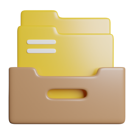 Pasta de arquivo  3D Icon