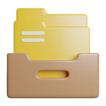 Pasta de arquivo  3D Icon