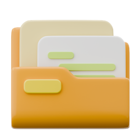 Pasta de arquivo  3D Icon