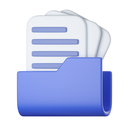 Pasta de arquivo  3D Icon