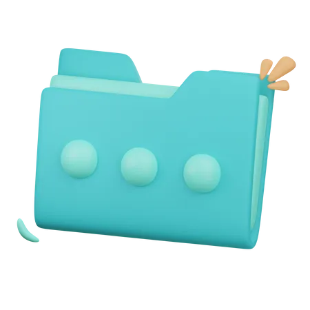 Pasta de arquivo  3D Icon