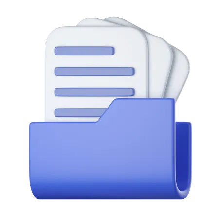 Pasta de arquivo  3D Icon