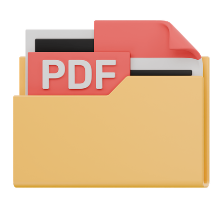 Pasta de arquivo PDF  3D Icon