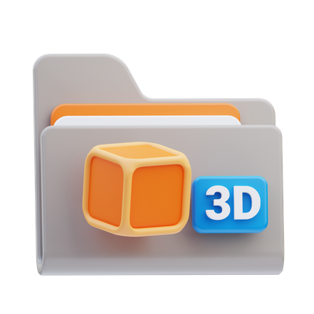 Pasta de arquivos 3D  3D Icon