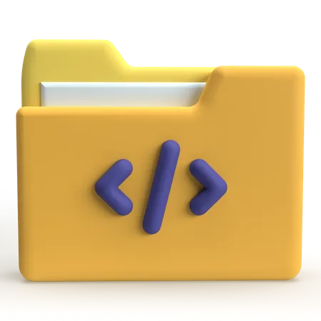 Pasta de codificação  3D Icon