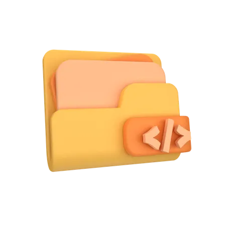 Pasta de código  3D Icon