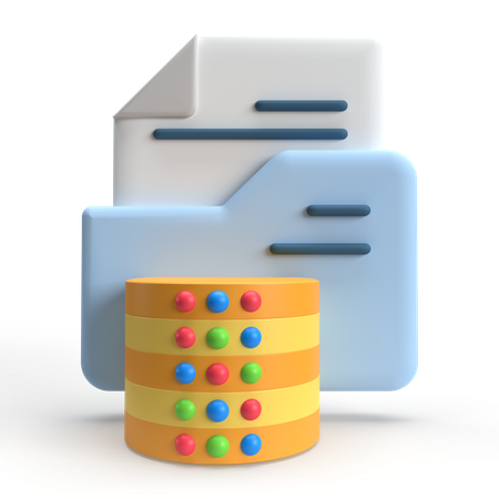 Pasta de dados  3D Icon