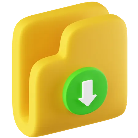 Pasta de download  3D Icon