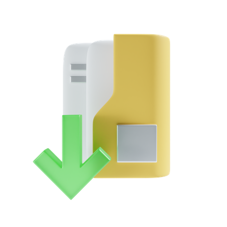 Pasta de download  3D Icon