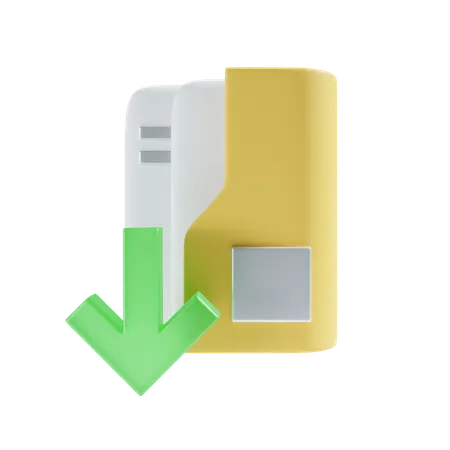 Pasta de download  3D Icon