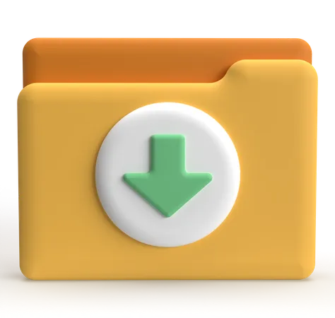 Pasta de download  3D Icon