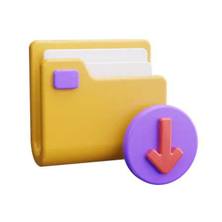 Pasta de download  3D Icon