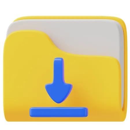 Pasta de download  3D Icon