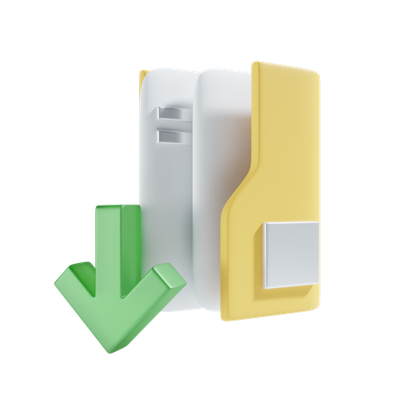 Pasta de download  3D Icon