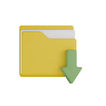 Pasta de download  3D Icon