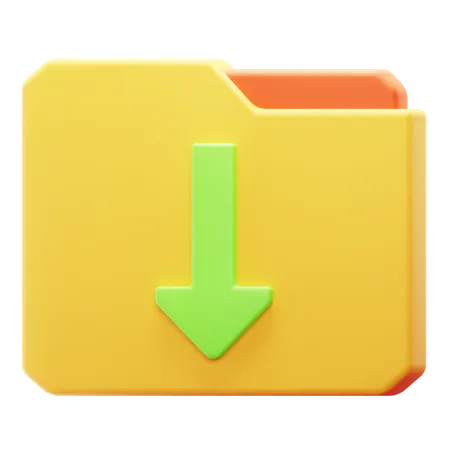 Pasta de download  3D Icon