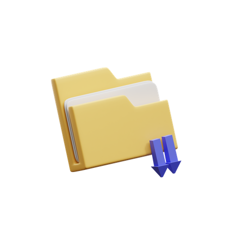 Pasta de download  3D Icon