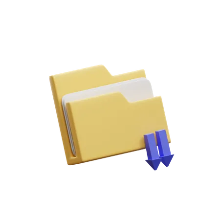 Pasta de download  3D Icon