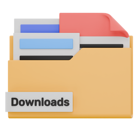 Pasta de downloads  3D Icon